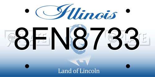 8FN8733 Illinois License Plate