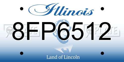 8FP6512 Illinois License Plate
