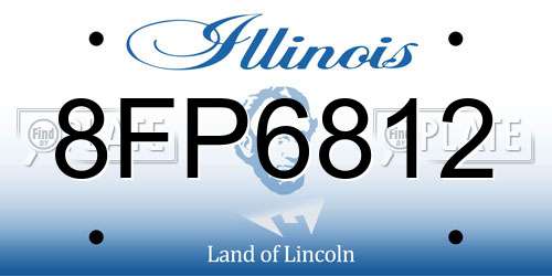8FP6812 Illinois License Plate