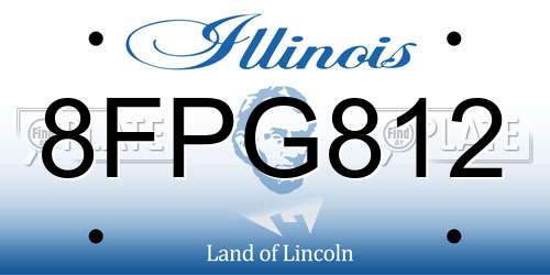 8FPG812 Illinois License Plate