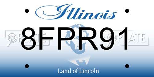 8FPR91 Illinois License Plate