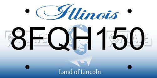 8FQH150 Illinois License Plate