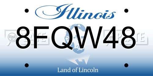 8FQW48 Illinois License Plate