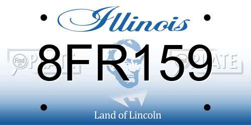 8FR159 Illinois License Plate
