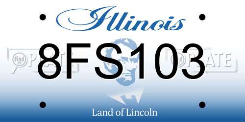 8FS103 Illinois License Plate