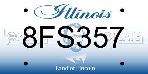 8FS357 Illinois License Plate