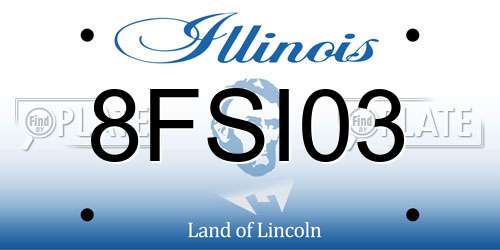 8FSI03 Illinois License Plate