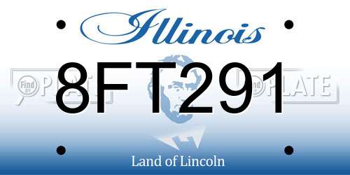 8FT291 Illinois License Plate