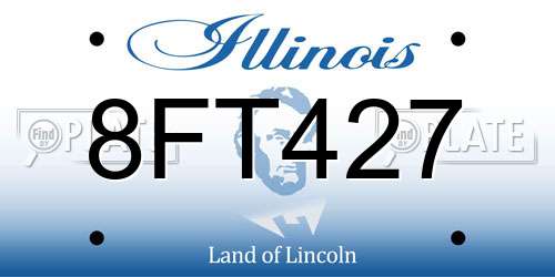 8FT427 Illinois License Plate