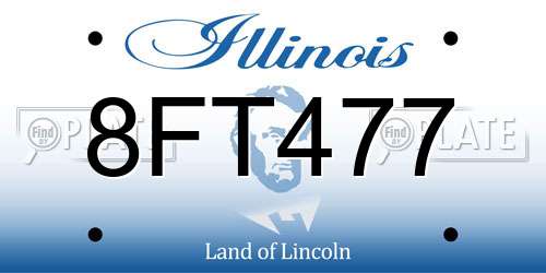 8FT477 Illinois License Plate