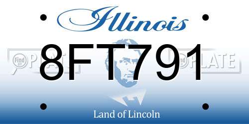 8FT791 Illinois License Plate