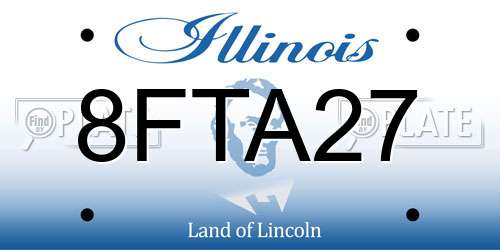 8FTA27 Illinois License Plate