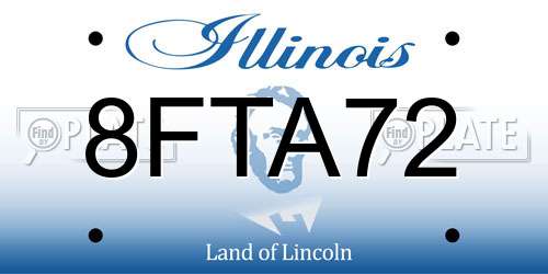 8FTA72 Illinois License Plate