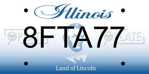 8FTA77 Illinois License Plate