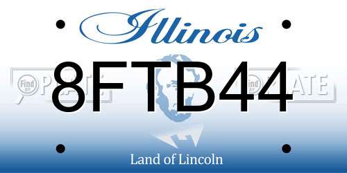 8FTB44 Illinois License Plate