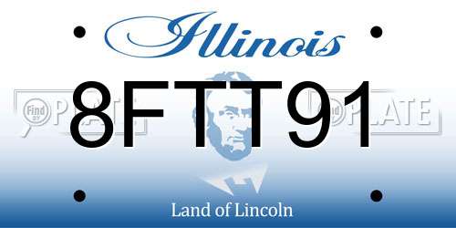 8FTT91 Illinois License Plate