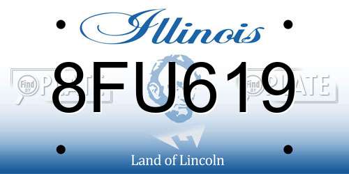 8FU619 Illinois License Plate
