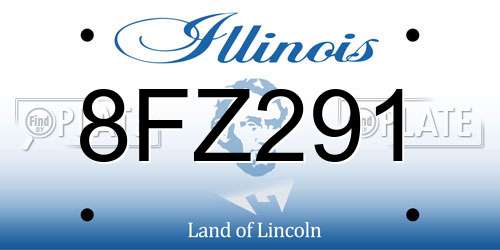 8FZ291 Illinois License Plate