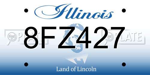 8FZ427 Illinois License Plate