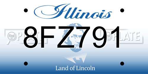 8FZ791 Illinois License Plate