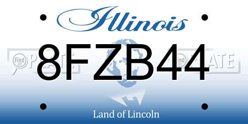 8FZB44 Illinois License Plate