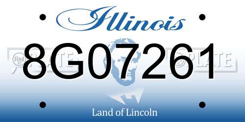8G07261 Illinois License Plate