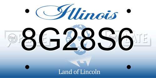 8G28S6 Illinois License Plate