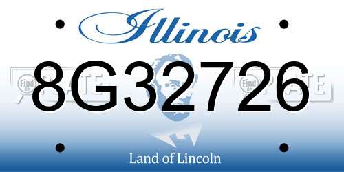 8G32726 Illinois License Plate