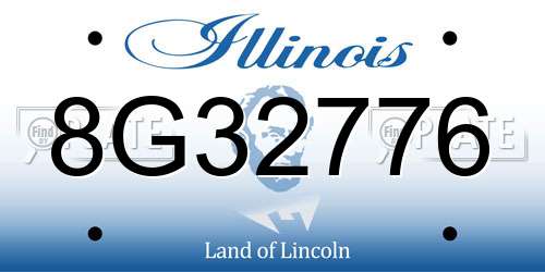 8G32776 Illinois License Plate