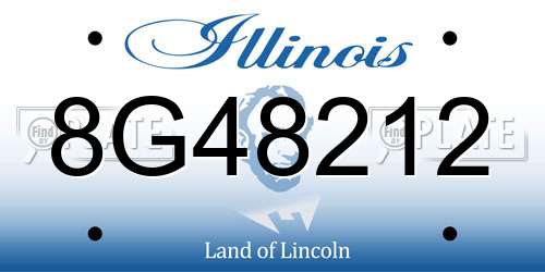 8G48212 Illinois License Plate