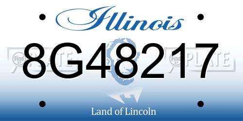 8G48217 Illinois License Plate