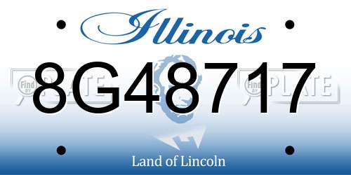 8G48717 Illinois License Plate