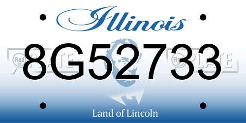 8G52733 Illinois License Plate