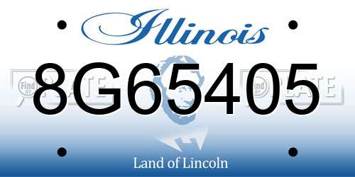 8G65405 Illinois License Plate