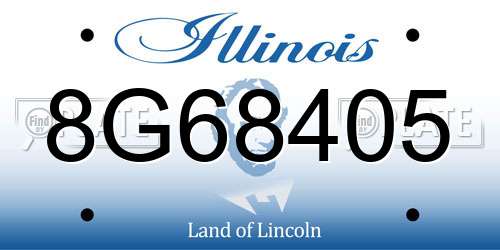 8G68405 Illinois License Plate
