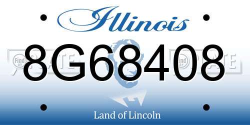 8G68408 Illinois License Plate