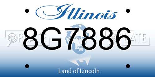 8G7886 Illinois License Plate