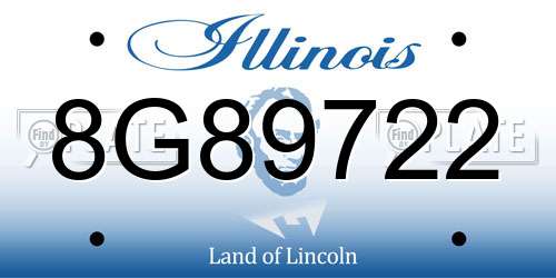 8G89722 Illinois License Plate