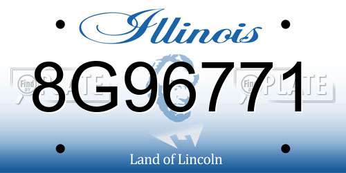 8G96771 Illinois License Plate