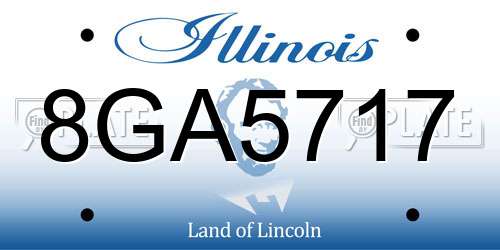 8GA5717 Illinois License Plate