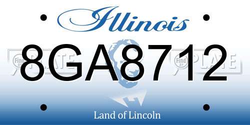 8GA8712 Illinois License Plate