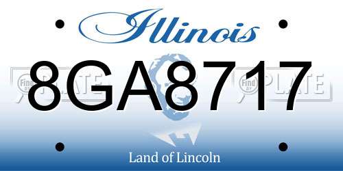 8GA8717 Illinois License Plate