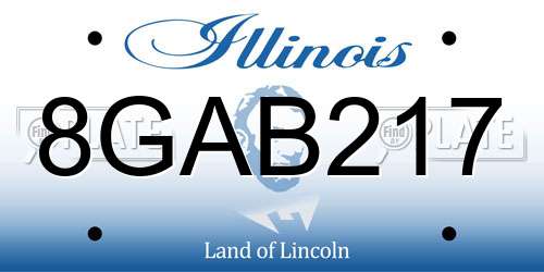 8GAB217 Illinois License Plate