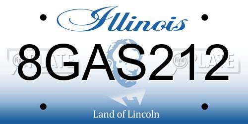 8GAS212 Illinois License Plate