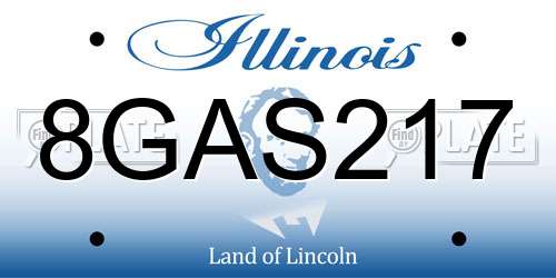 8GAS217 Illinois License Plate