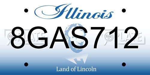 8GAS712 Illinois License Plate