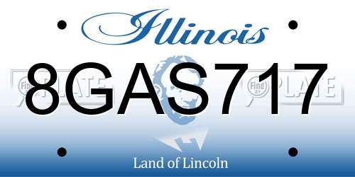 8GAS717 Illinois License Plate