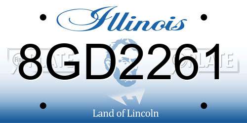 8GD2261 Illinois License Plate
