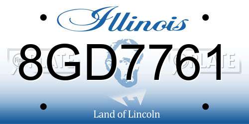 8GD7761 Illinois License Plate