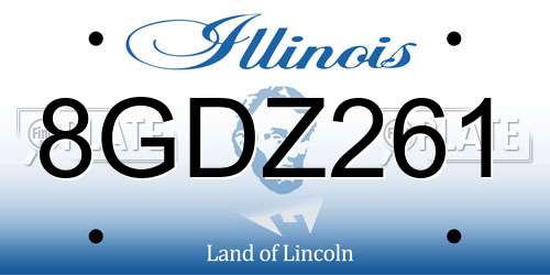 8GDZ261 Illinois License Plate